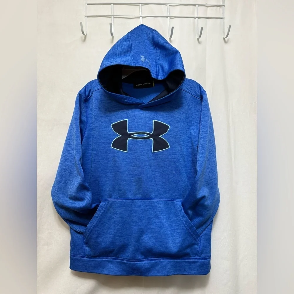 Under Armour Royal Blue Pullover Hoodie Youth Large 0134